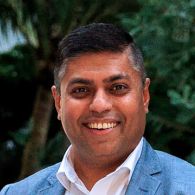 Middle age smiling man