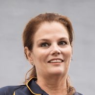 Smiling middle age white woman